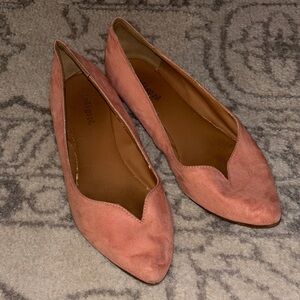Indigo Coral Suede Flats